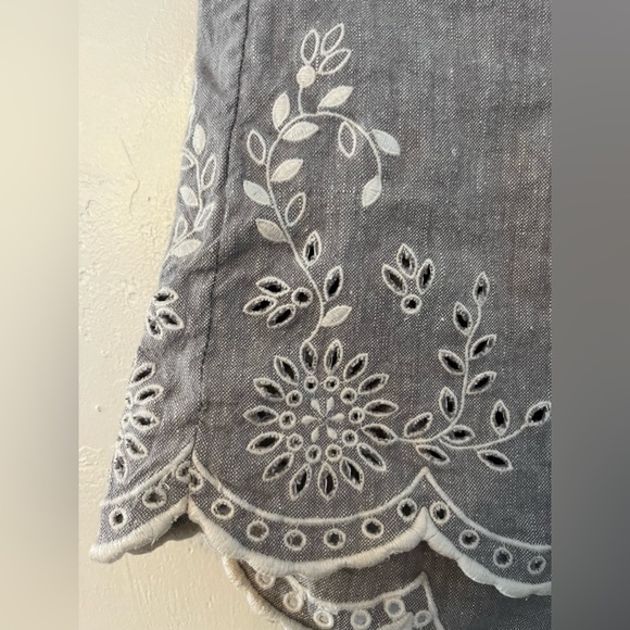 Free People Women's Gray Life's Too Short Eyelet Shorts Size 4 - Picture 5 of 11